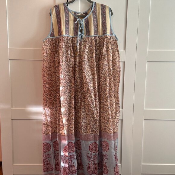 NWT Daughters of India Aahna Boho Maxi Dress in Bluebell Floral- Size XL - Picture 2 of 6